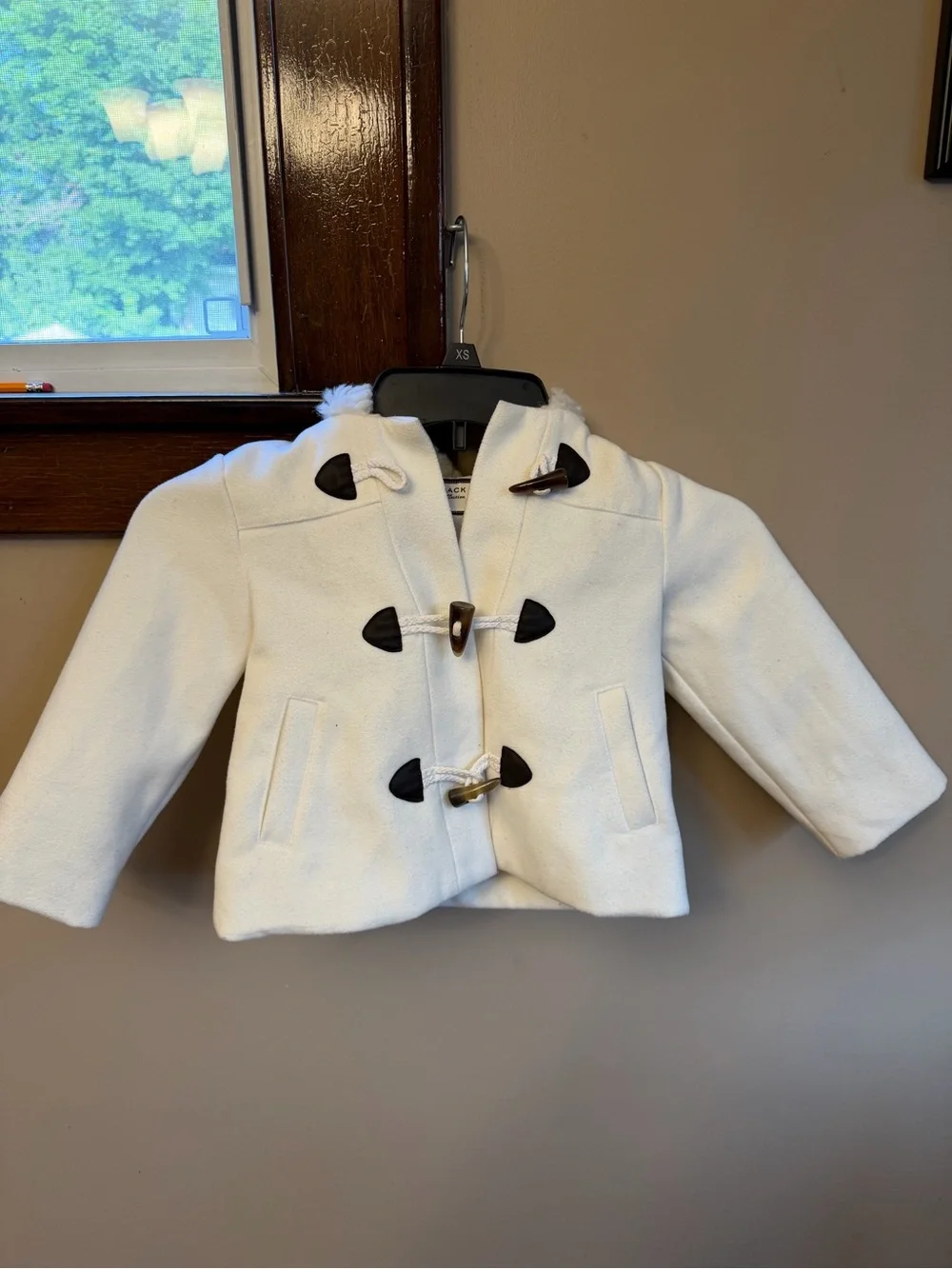 Janie and Jack Cream Toggle Peacoat for Kids